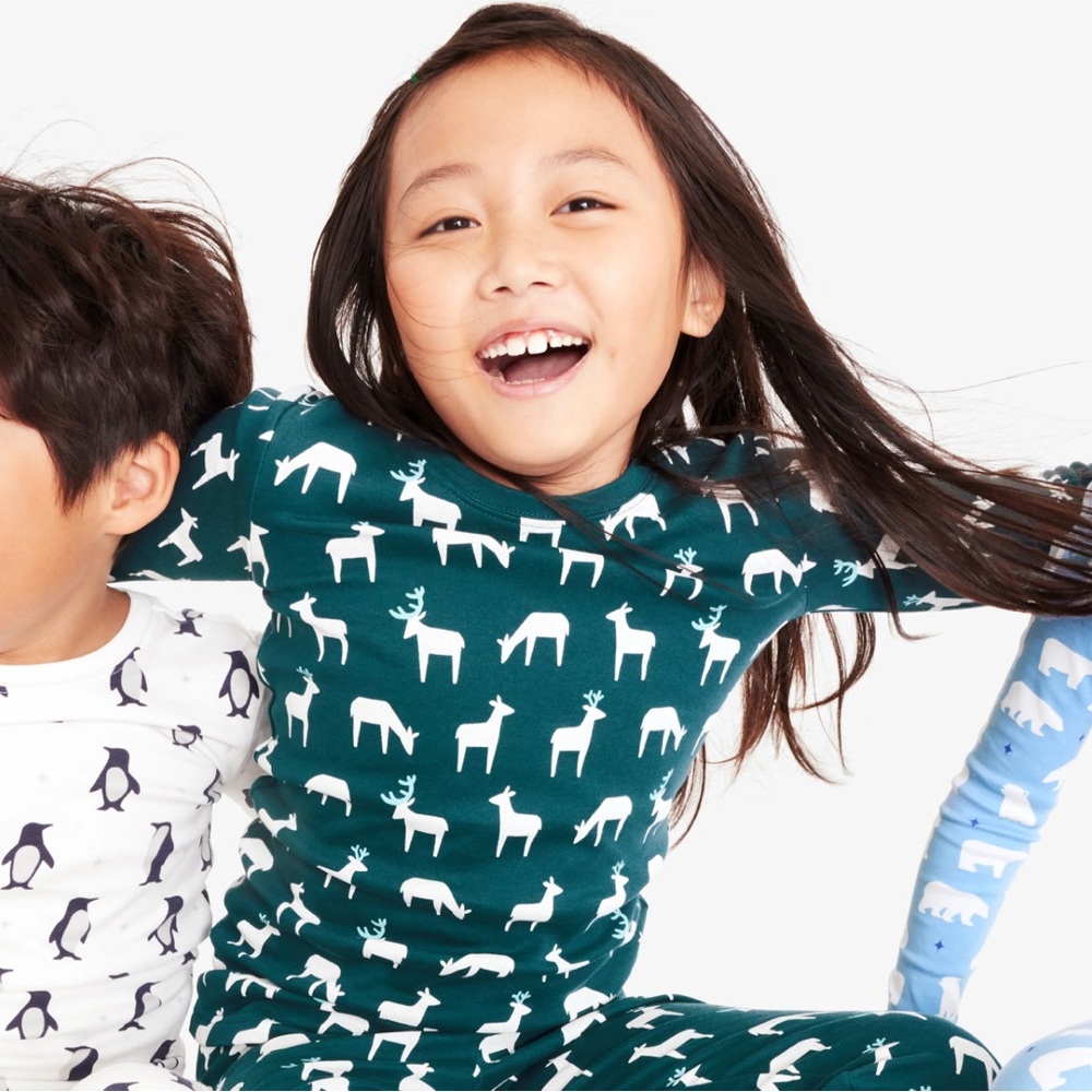 Primary 5T organic cotton Pajama Set with Deer Design